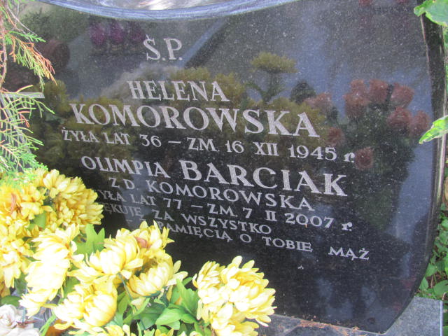 Helena Komorowska 1910 Warszawa Włochy - Grobonet - Wyszukiwarka osób pochowanych