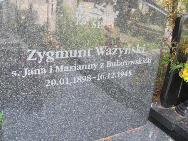 Zygmunt Ważyński 1898 Warszawa Włochy - Grobonet - Wyszukiwarka osób pochowanych