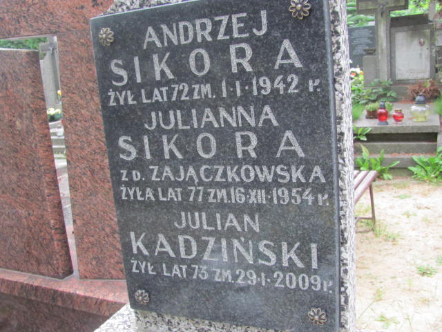 Julianna Sikora 1878 Warszawa Włochy - Grobonet - Wyszukiwarka osób pochowanych